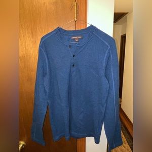 Michael Kors: Medium Blue Quarter Button Up